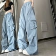 thumbnail image 1 of Womens Trousers Woman Pants Casual Blue Pants Lightweight Pants Women Women High Waisted Pants with Pockets Summer Pants, 1 of 8