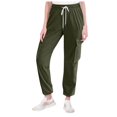 thumbnail image 1 of Womens Trousers Woman Pants Casual Green Work Pants for Women Loose Yoga Pants for Womens Elastic Waist Pants With Pockets Summer Clothes for Women, 1 of 6