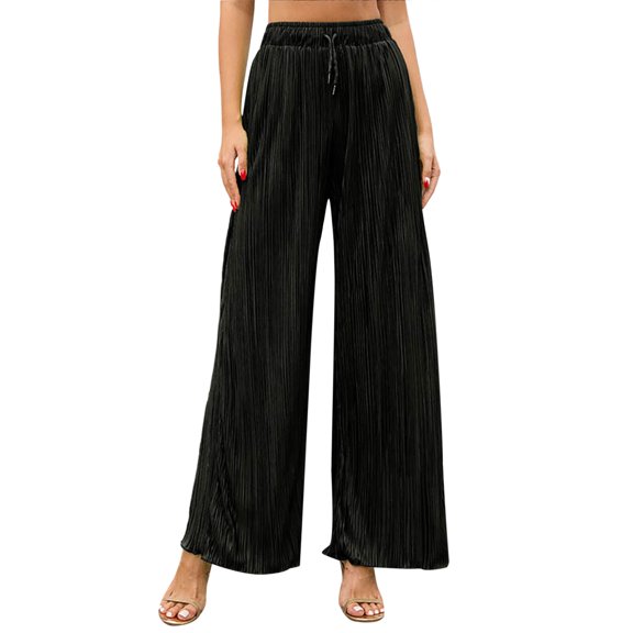 Womens Trousers Women Casual Pants Black Baggy Pants Women Lightweight Pants Women Wide Leg Trousers Women with Pockets Womens Capris for Summer