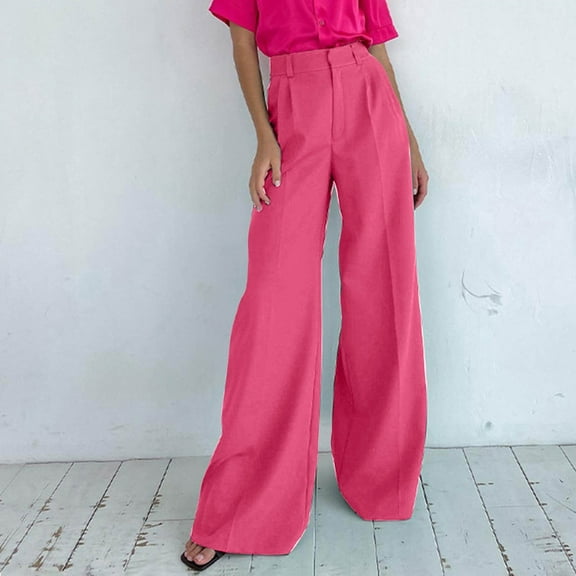 Womens Trousers Women Pants Casual Red Yoga Pants Womens Lounge Pants Elastic Waist Pants for Women with Pockets Fall Pants