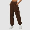 thumbnail image 1 of Womens Trousers Women's Pants Casual Brown Work Pants for Women Comfortable Pants for Women for Work Women High Waisted Pants with Pockets Fall Pants, 1 of 3