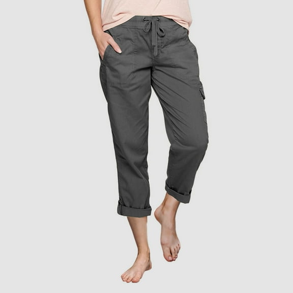 Womens Trousers Womens Casual Pants Grey Pants Workout Pants Women Loose Fit High Waisted Wide Leg Pants for Women Women Summer Pants