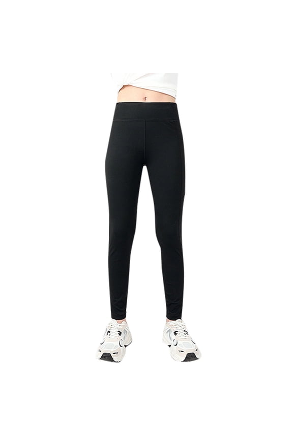Womens Trousers with Pockets Girls Athletic Leggings Kids Dance Running Yoga Workout Active Dance Tights Womens Pants