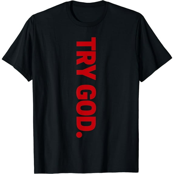 Womens Try God T-Shirt Black Small