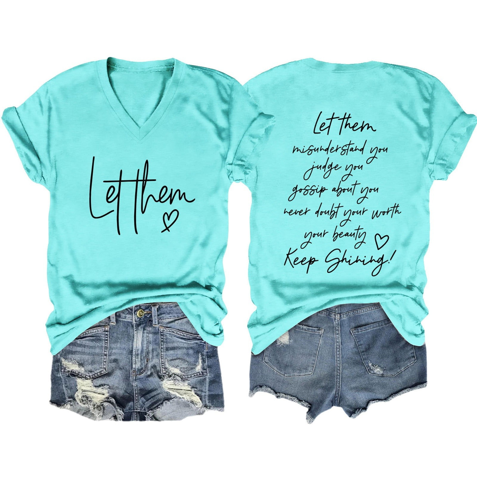 Womens Tshirts Let Them Misunderstand You Inspirational Graphic Tees