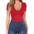 thumbnail image 1 of Womens Tshirts Long Sleeve V Neck Shirts For Women Slim Fitted Basic Tee Tops Woman T Shirt Casual Long Sleeve Undershirts for Women Tan Raglan Shirt Women T Shirt Women Soft Women's Long Sleeve, 1 of 4