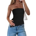 thumbnail image 1 of Womens Tube Top 2025 Summer Strapless Tops Black XL, 1 of 7