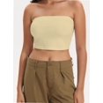 thumbnail image 1 of Womens Tube Tops Strapless Crop tops Basic Backless Sleeveless Bandeau Cute Summer Outfits Sexy Solid Tops, 1 of 1