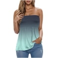 thumbnail image 1 of Womens Tube Tops Strapless Tops Backless Tank Tops Smocked Ruffled Shirt, 1 of 5