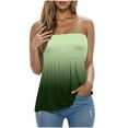 thumbnail image 1 of Womens Tube Tops Strapless Tops Backless Tank Tops Smocked Ruffled Shirt, 1 of 5