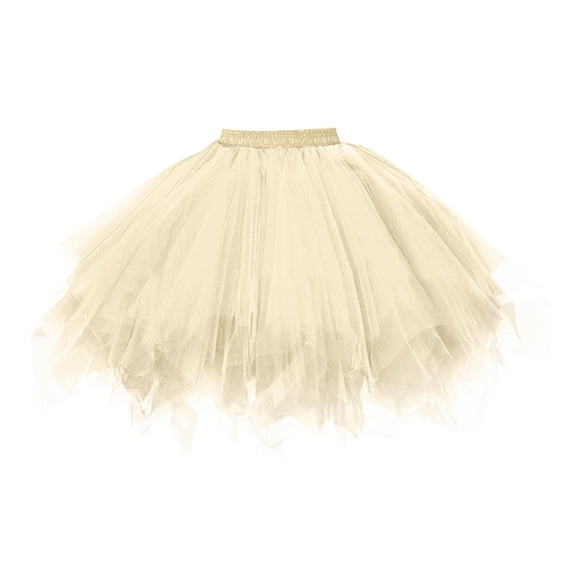 Womens Tulle Skirt Layered Tutu Skirt Elastic Waist Full Mesh Party Skirt for Prom Dance Wedding