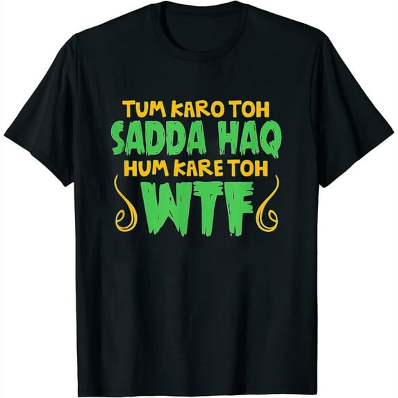 Womens Tum Karo Toh Desi Funny Sarcastic Bollywood T-Shirt Black 3X-Large
