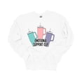 thumbnail image 1 of Womens Tumbler Sweatshirt Funny Emotional Support Cup Crewneck Sweatshirt-White-xxl, 1 of 1