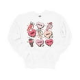 thumbnail image 1 of Womens Tumbler Sweatshirt Valentines Day Sweet Heart Cups Crewneck Sweatshirt-White-xxxl, 1 of 1