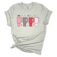 thumbnail image 1 of Womens Tumbler Tshirt Valentines Day Cup Colletion Short Sleeve T-shirt-Athletic Heather-medium, 1 of 1