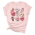 thumbnail image 1 of Womens Tumbler Tshirt Valentines Day Sweet Heart Cups Short Sleeve T-shirt-Soft Pink-small, 1 of 1