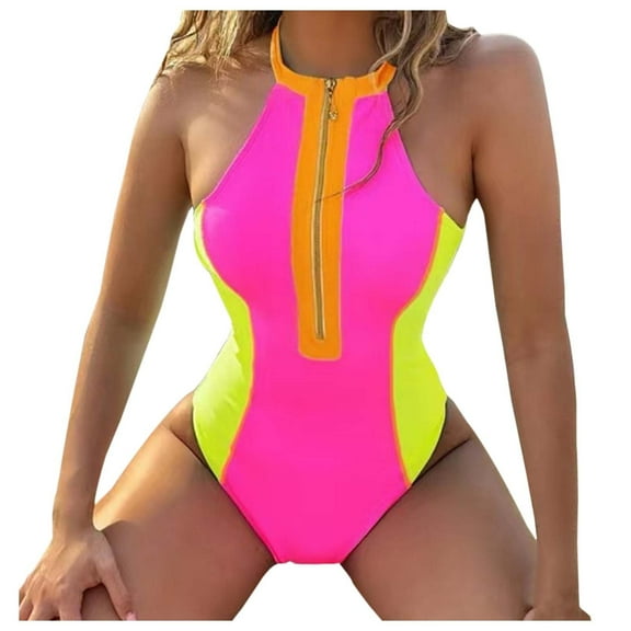 Womens Bathing Suit One Piece Bathing Suit for Women Women's Plunging V Neck Bathing Suit Sexy High Cut Swimsuits