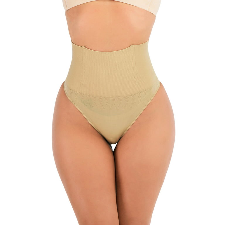 Womens Tummy Control Underwear High Waisted Stomach Control Panties  Slimming Body Shaper for Women, Beige, XL 