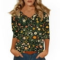 thumbnail image 1 of Womens Tunic 3/4 Sleeve L Army Green, 1 of 4
