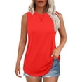 thumbnail image 1 of Womens Tunic Shirt for Legging Tank Tops Round Neck Sleeveless Blouses Casual Summer Trendy, 1 of 6
