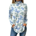Womens Tunic To Wear with Leggings Floral Print TShirts Long Sleeve