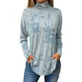 Womens Tunic To Wear with Leggings Floral Print TShirts Long Sleeve