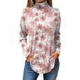 Womens Tunic To Wear with Leggings Floral Print Tshirts Long Sleeve