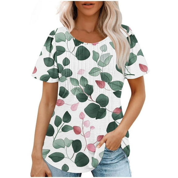 Womens Tunic Tops Dressy Casual 3/4 Sleeve Oversized Button Down Shirts for Women Summer Clothes for Mature Women 2025 Vacation