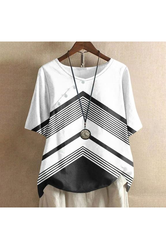 Womens Tunic Tops Dressy Casual 3/4 Sleeve Womens Blouses for Summer Long Sleeve T Shirts Loose Fit