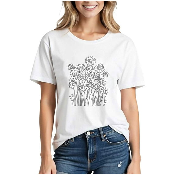 Womens Tunic Tops Dressy Casual 3/4 Sleeve Womens Loose Fitting T Shirts Shirts for Women Work