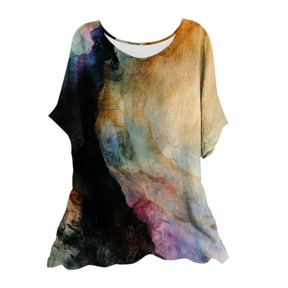 Womens Tunic Tops Dressy Casual Short Sleeve Lightweight Tshirts Women Loose fit Womens Summer Shirts with Sleeves