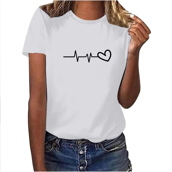 Womens Tunic Tops Dressy Casual Short Sleeve Tshirts Shirts Graphic Funny Plus Size Women's Summer Tops, Tees & Blouses