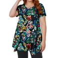 thumbnail image 1 of Sprinmer Womens Summer Tunic Tops Plus Size Short Sleeve Casual Shirts, 1 of 7