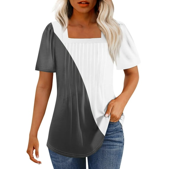 Womens Tunic Tops Short Sleeve
