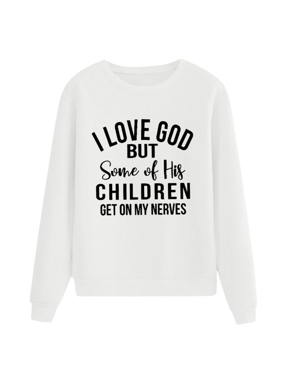 Womens Tunics Fall Loose Crew Neck Long-sleeved Blouson One Shoulder with Pocket Graphic Leisure Cotton Tunic Tops Top(White,XL)