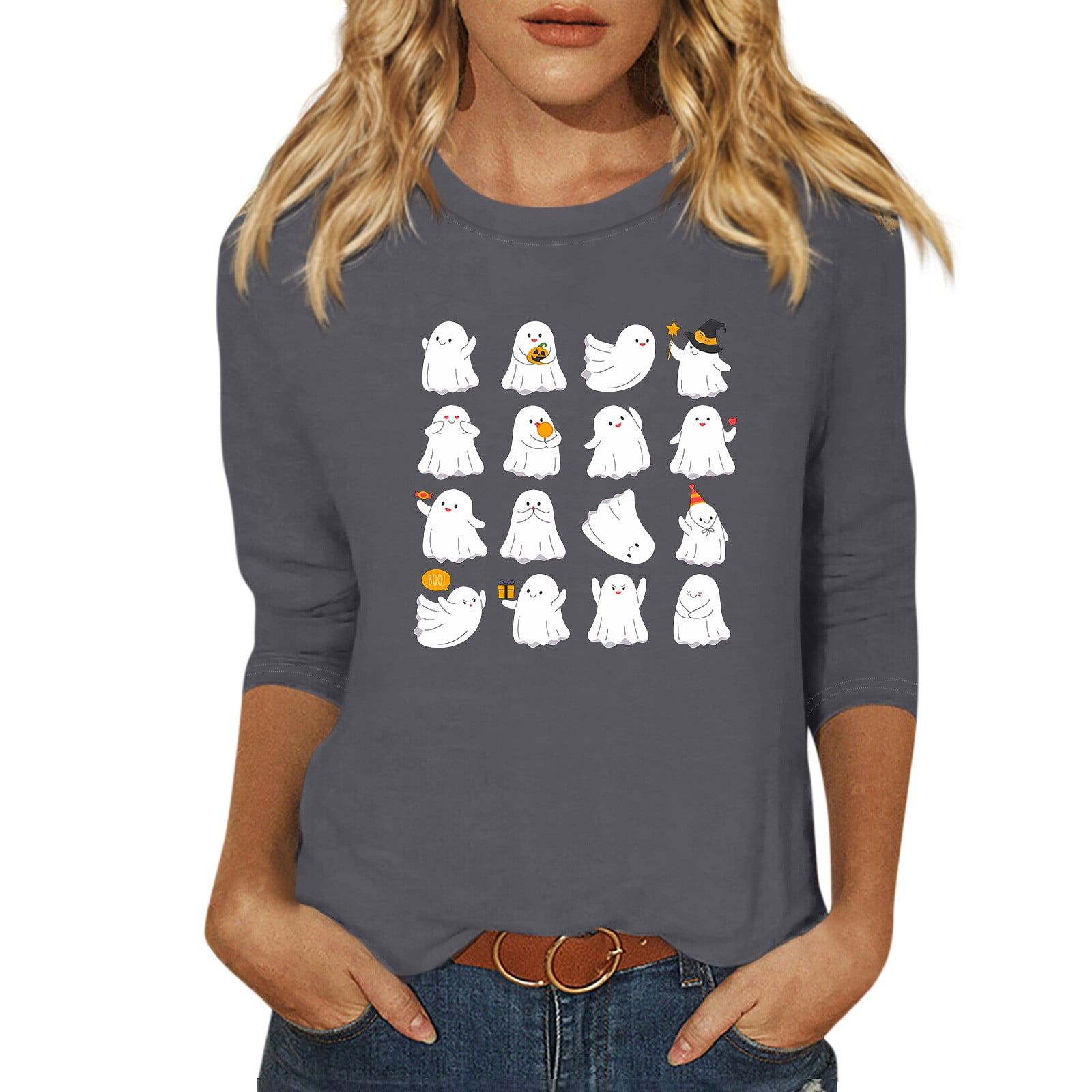 Womens Tunics or Tops To Wear with Leggings Cute Ghost Graphic TShirts
