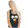 thumbnail image 1 of Womens Turkey Face Funny Thanksgiving Costume Sleeveless Tank Top T-Shirt, 1 of 1