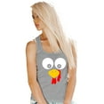 thumbnail image 1 of Womens Turkey Face Funny Thanksgiving Costume Sleeveless Tank Top T-Shirt, 1 of 1
