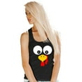 thumbnail image 1 of Womens Turkey Face Funny Thanksgiving Costume Sleeveless Tank Top T-Shirt, 1 of 1