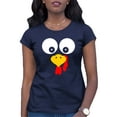 thumbnail image 1 of Womens Turkey Face Funny Thanksgiving Costume T-Shirt, 1 of 1