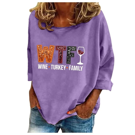 Womens Turkey Family T Shirt Casual Thanksgiving Day Shirts