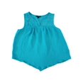 thumbnail image 1 of Womens Turquoise Blue Crochet Trim V Neck Triangle Hem Sleeveless Top Shirt S, 1 of 1