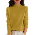 thumbnail image 1 of Womens Turtleneck Sweater Lightweight Polyester Knitwear Long Sleeve Pullover Tops Office Casual Winter Clothing, 1 of 9