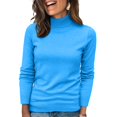 thumbnail image 1 of Womens Turtleneck Sweaters 2025 Knit Long Sleeve Pullover Fitted Trendy Basic Fall Tops Winter Warm Casual Blouse Sky Blue L, 1 of 5