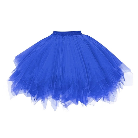 Womens Tutu Skirt Layered Tulle Mesh Skirt Elastic Waist Full Flowy Party Dance Skirt