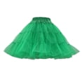 thumbnail image 1 of Womens Tutu Skirt Multi-layered Mesh Tulle Skirt Elastic High Waisted Dance Skirts for Teen Girls (One Size, Green), 1 of 2