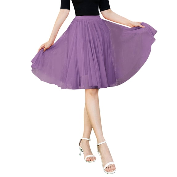 Womens Tutu Skirt Tulle Skirt Princess Soft Ballet Dance Women Girls Tutu Skirt Elastic Tulle Tutus Layered Tulle Petticoat Tutu Skirts Carnival for Women