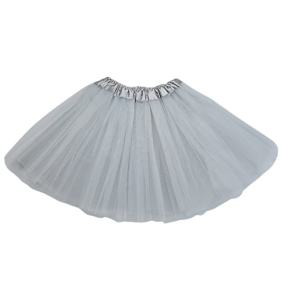 Womens Tutu Skirts 3 Layered Tulle, Dance Party Costumeï¼Carnival Christmas Grey One Size