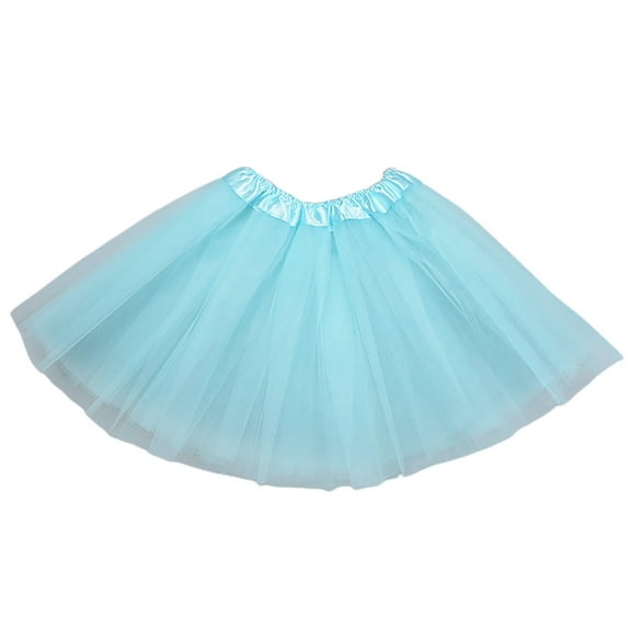 Womens Tutu Skirts 3 Layered Tulle, Dance Party Costumeï¼Carnival Christmas Light Blue One Size
