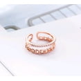thumbnail image 1 of Womens Twist Chain Ring Micro Inlaid Zircon Index Finger Retro Plated Alloy Fashion Jewelry Accessory Gemstone, 1 of 6